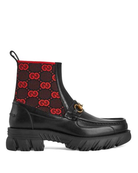 gucci horsebit ankle boot|Gucci interlocking g leather boot.